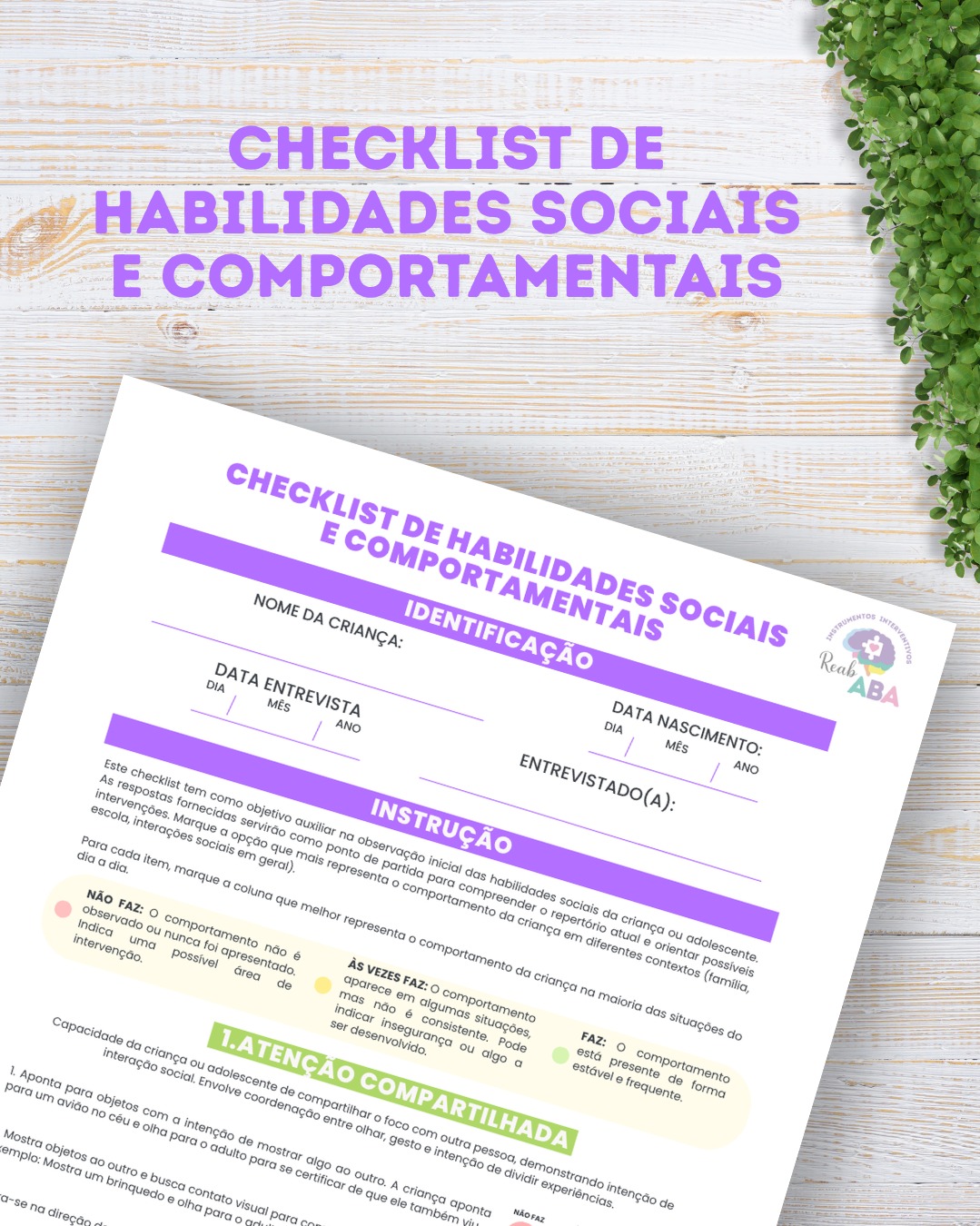 Checklist de Habilidades Sociais e Comportamentais